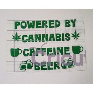 Weed coffee beer vinyl Decal Funny stoner Sticker Car Window Laptop Decals